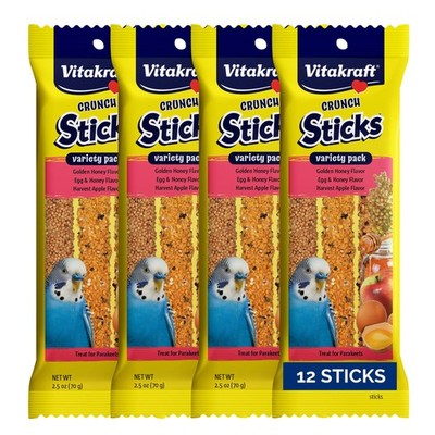 Crunch Sticks Parakeet Treat - Triple-Baked Millet Parakeet Treats with Natur...