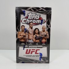 2026 Topps Chrome UFC Hobby Box - 2 Autos Per Box - In Hand - Ships Next Day