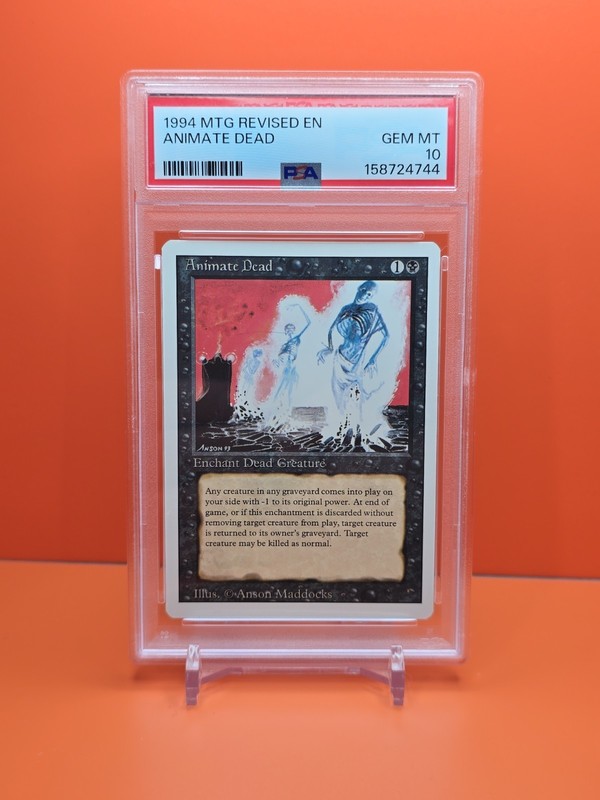 ⚫️⚫️ 1994 MAGIC THE GATHERING REVISED 3RD EDITION ANIMATE DEAD PSA 10 💎 MINT