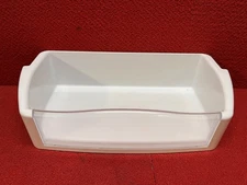 Used White GE Refrigerator Door  Shelf / Bin Part #WR71X10632 Good Condition