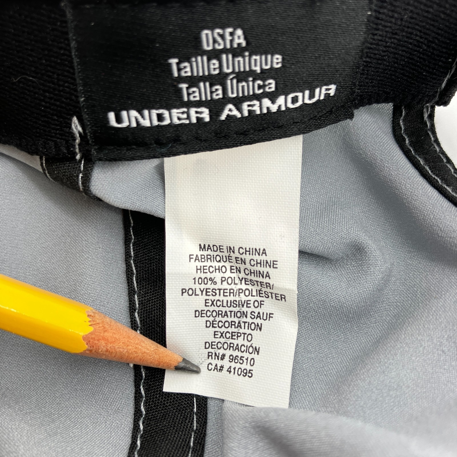 Under Armour Hat Strapback Cap Adjustable Gray Ru… - image 8