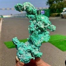 1.52LB Natural copper mine with malachite Primitive mineral specimen Gemstone