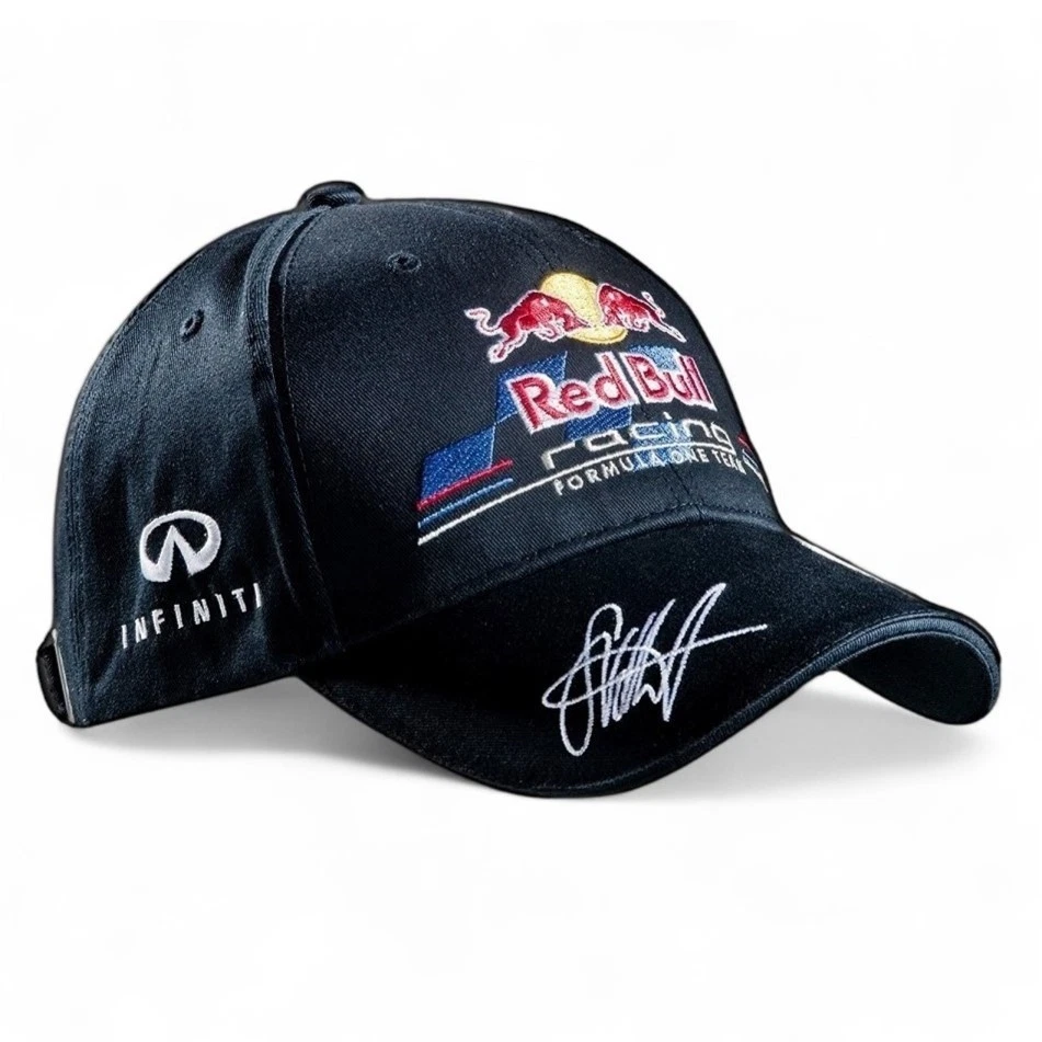 レッドブル　ベッテル&ウェーバー　直筆サイン付きキャップ F1 レッドブルレーシング セバスチャン・ベッテル 刺繍サイン