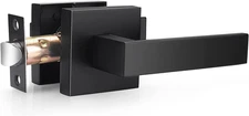 Matte Black Passage Door Lever Square Hall Closet 1 Pack