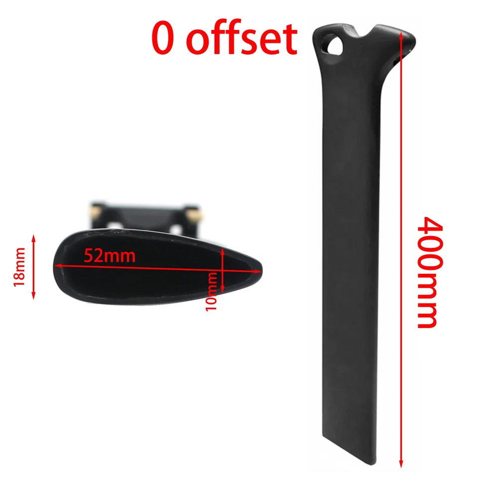 Tija de sillín de bicicleta de carretera de carbono desplazada para S5 0° límite de peso del ciclista: 120 kg Foto 3 de 4