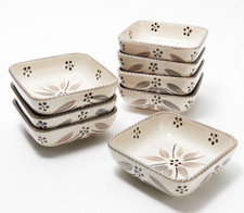 Temp-tations Old World Set of (8) 4-oz Dipping Bowls, Lil Dippers K60566 TAUPE