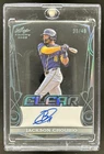 2023 Leaf Trinity Jackson Chourio Clear Auto Platinum #/49 Brewers