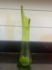 Vintage LE Smith Avocado Green Glass 3 Toe Fo...