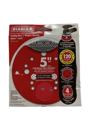 Freud DCD050120H04G Random Orbit Sanding Disc, 5'', 4 PK