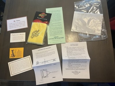 Gibson Custom Historical Polishing Cloth Tags Truss Rod Instructions Les Paul SG