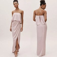 Anthropologie BHLDN Kelly Tulip Strapless Maxi Gown Dress Size 0 Bridesmaid