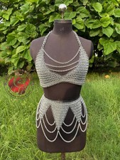 Medieval Aluminium Butted 9mm 16 Guage Chainmail Top With Skirt