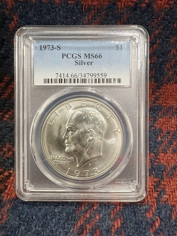1973 S PCGS MS66 Silver Eisenhower Dollar Coin