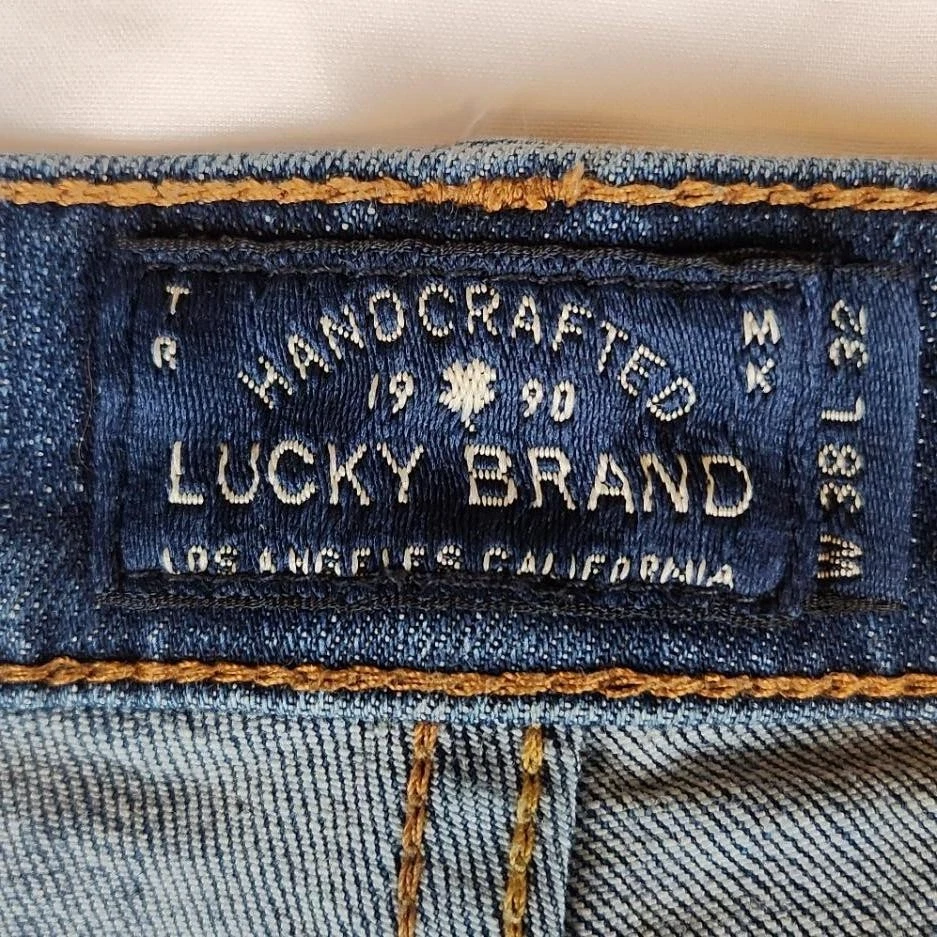 Lucky Brand Jeans Mens 38x32 Blue 410 Athletic Fit Stretch Denim Medium Wash - Image 4 of 4