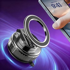 Magnetic Vacuum Car Phone Holder with Strong Suction Cup 360  Adjustable