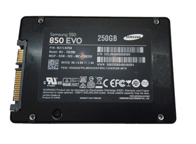 SAMSUNG 250GB SSD SATA 850 EVO MZ-75E250 S/N: S2CJNX0H503858K #NFP3067