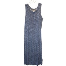 Carol Anderson California Vintage Blue Ditsy Floral Womens Maxi Dress Size 8 USA