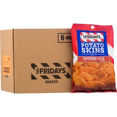 TGI Fridays Potato Skins Snacks Pepperoni Pizza 3 oz (Pack of 6)