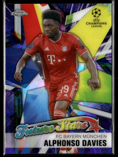 Alphonso Davies [Purple] #FS-AD 2019 Topps Chrome UEFA Champions League Sapphire Future Stars card