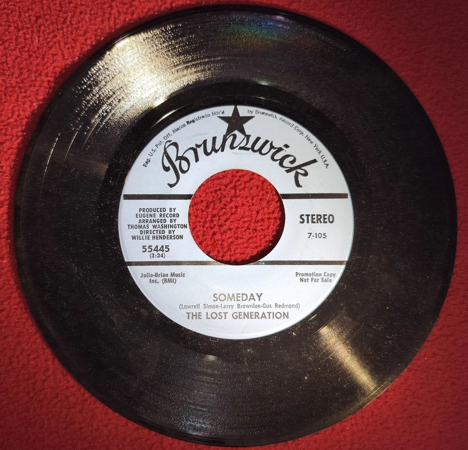 The Lost Generation- Someday (Mono:Stereo)/45rpm/1971/Promo/Brunswick Foto 2 de 4