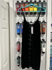 NWT Linda Hartman Intimates Velvet And Silk Slip Dress Size M