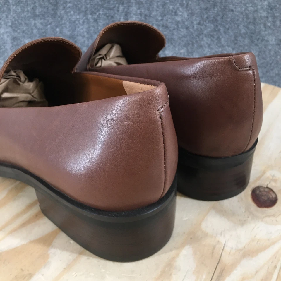 Sapatos Franco Sarto Feminino 9,5 M Mocassim Bocca Couro Marrom Casual Bloco de Conforto - Imagem 3 de 4