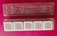 RARE 90s DAL NEGRO 5 PIECE BOXED POKER DICE