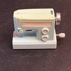 Vtg Barbie Doll Wind Up Sewing Machine 1989 Mattel Works Blue Pink Action