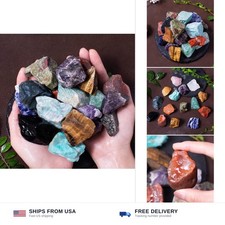 1 lb Raw Bulk Assorted Crystals Stones 1" to 2" Healing Gems Rock Tumbler