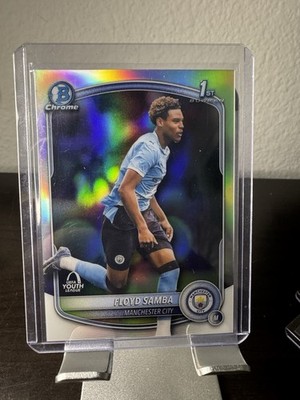 2025 Topps Chrome UCC Floyd Samba 1st Bowman Refractor #BU-FS Manchester City