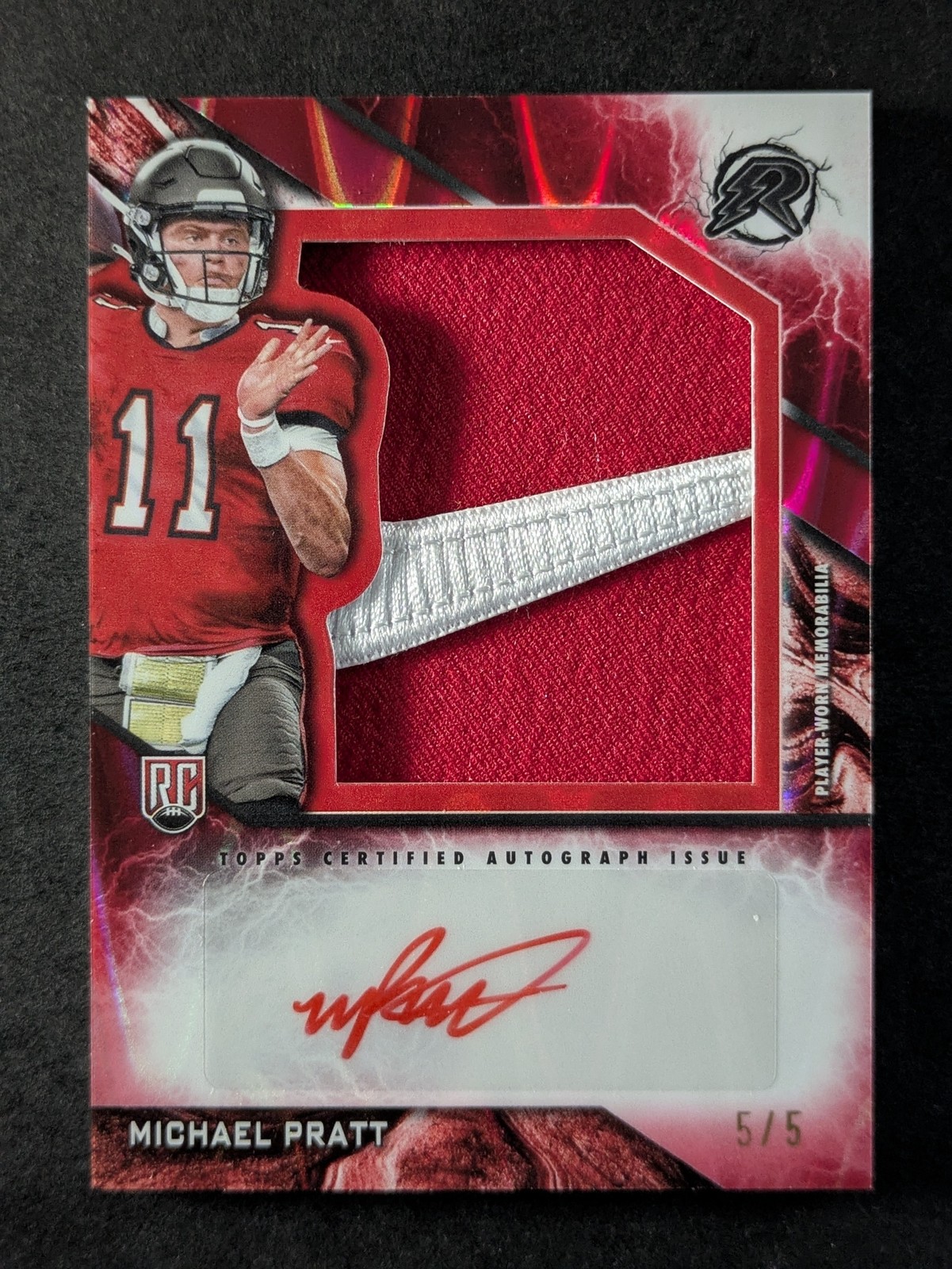 Michael Pratt Topps Resurgence Rookie Patch Autographs #RPAMP Power Surge Red