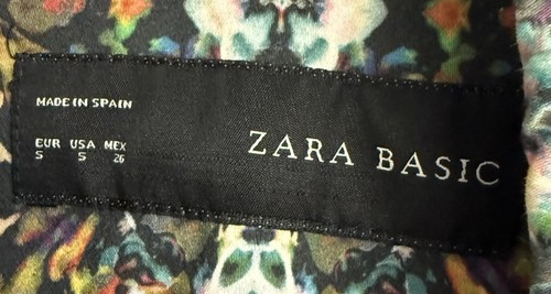 BRAND NEW ZARA BASIC JACKET BLAZER WOMENS SIZE S FLORAL KALEIDOSCOPE STRETCH - Picture 3 of 3