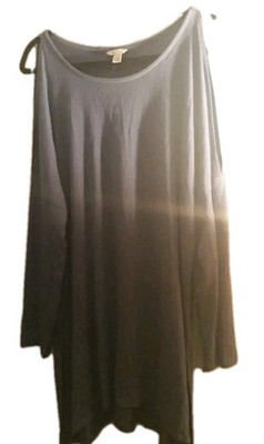 Cato Cold Shoulder Tunic Top Womans Plus Size 14/16W Purple 3/4 Sleeve