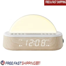 Sunrise Alarm Clock Multicolor Light Sleep Sounds Battery Backup Timer New