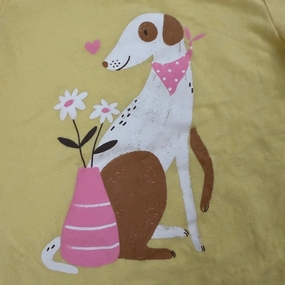 Camiseta Carter's Girls rosa con gráfico de perro Foto 4 de 4