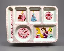 Disney Princesses Hard Plastic Cafeteria Style Divided Food Tray 10" x 14" Used