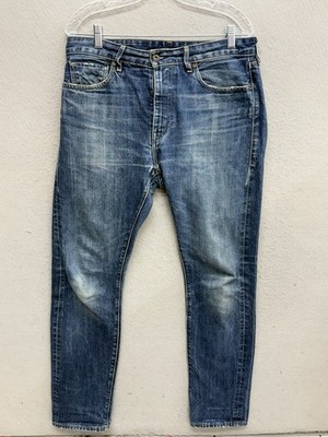 Levis Jeans Mens 33 Blue Made Crafted Tack Slim Straight Selvedge Indigo Stretch
