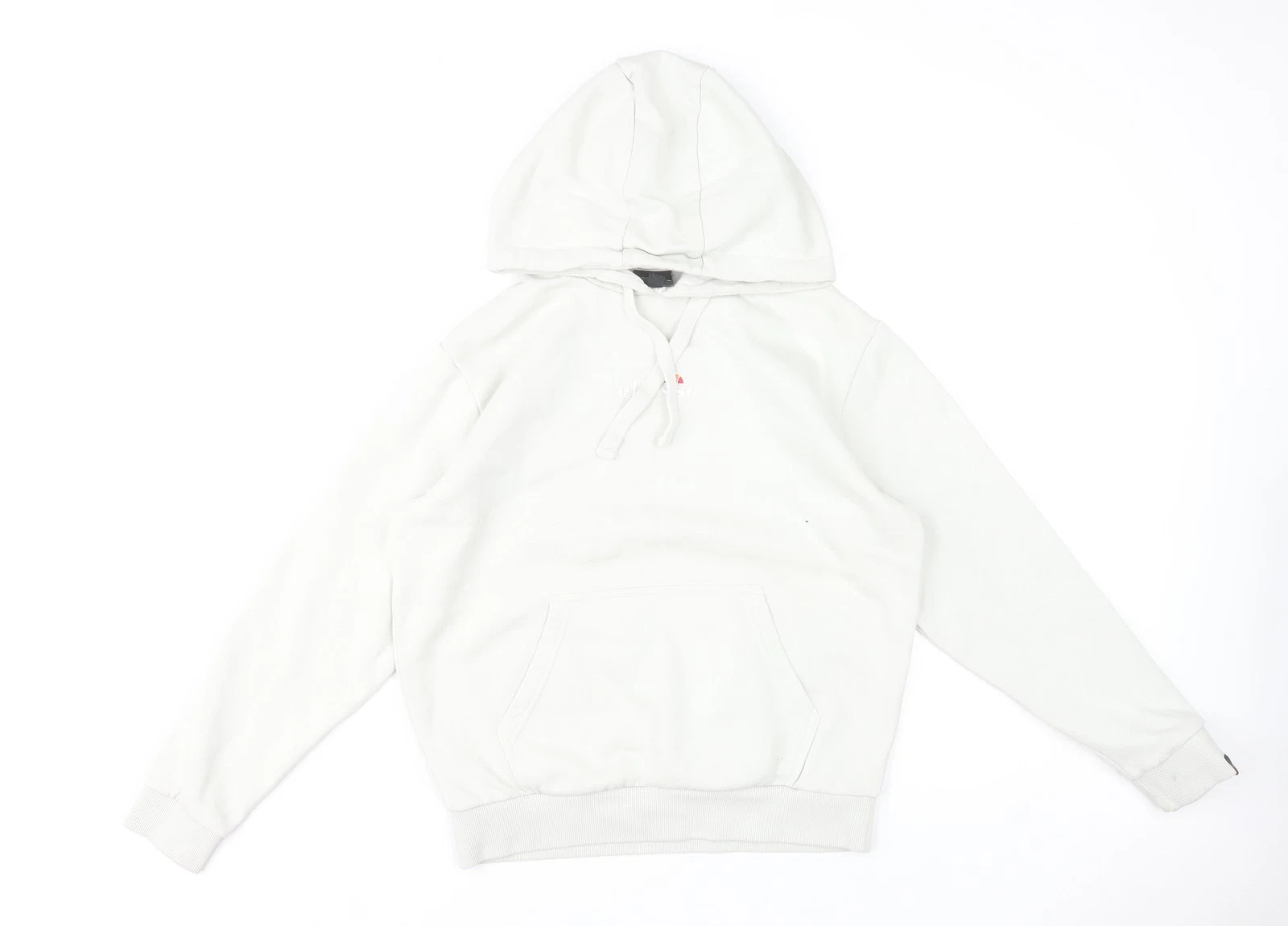 Ellesse Womens White UK 10 Pullover Hoodie Cotton Blend Casual