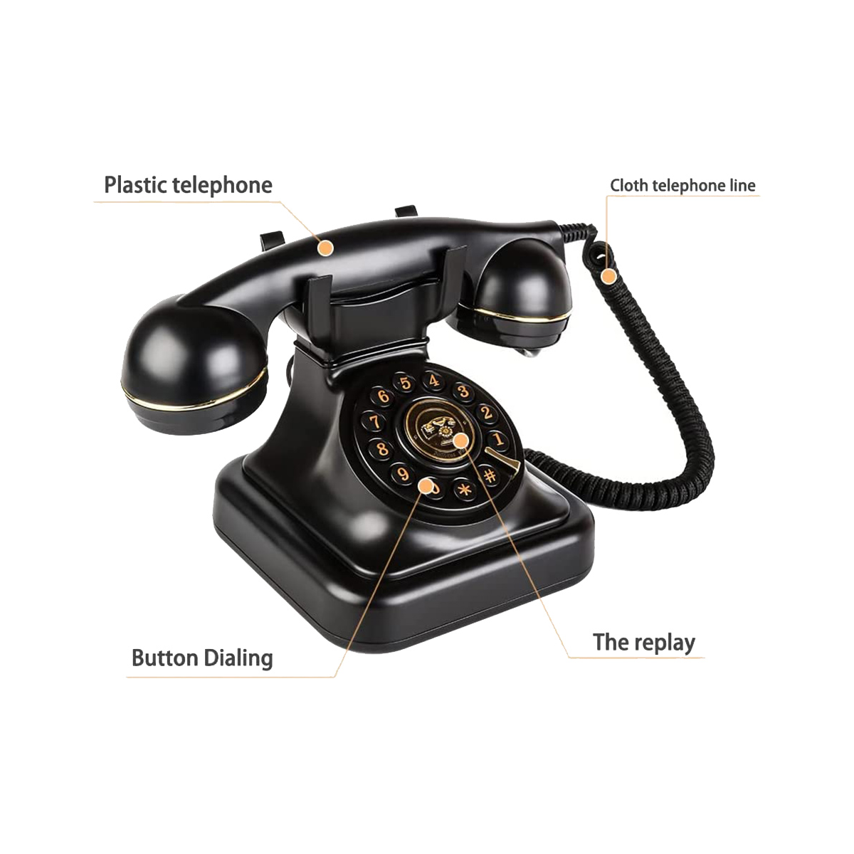 Retro Landline Telephone,Old Fashioned Vintage Landline Phones with