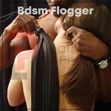 BDSM Genuine Cowhide Thick Leather  Flogger 100 Tails Heavy & Thuddy impact Whip