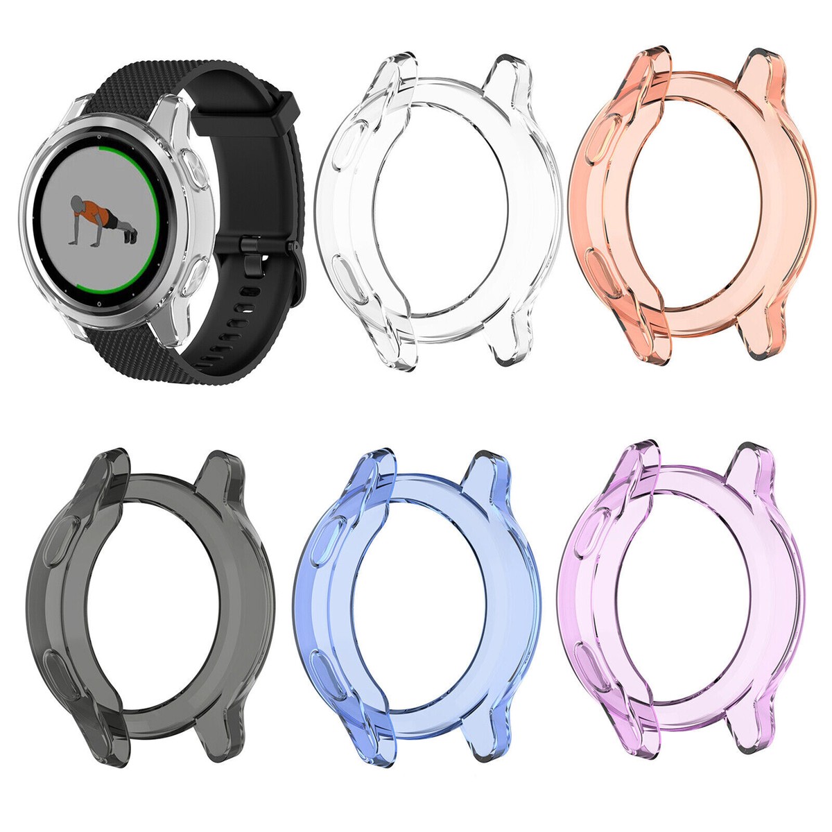 For Garmin Vivoactive 4S /ActiveS Full Watch Screen Protector Cover Case  Shell