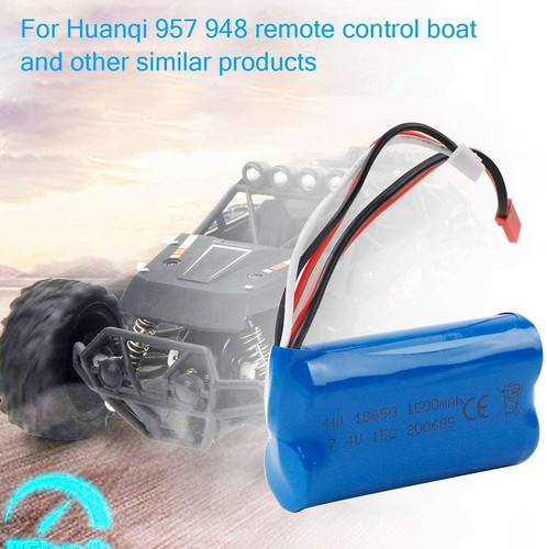 2 x 1500mAh Batterie 7,4V Akku JST mit Ladegerät für HUANQI RC Hubschrauber Boot - Bild 3 von 10