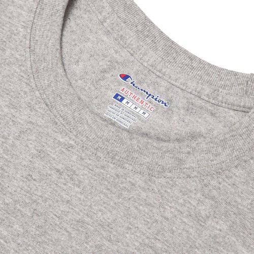Authentic Champion Light Steel Grey Gray Short Sleeve T-shirt Tee Top - T425 - Picture 5 of 6