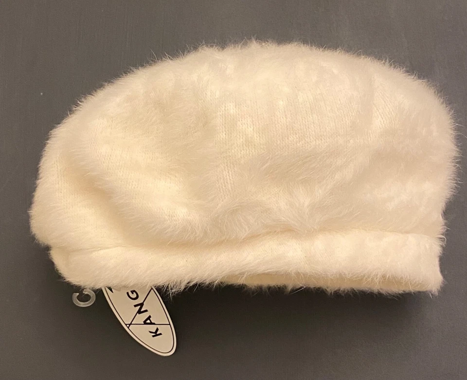 KANGOL FURGORA GATITO BOINA ANGORA LANA SOMBRERO GORRA UNISEX DE COLECCIÓN RETRO CREMA NUEVO CON ETIQUETAS RARO Foto 3 de 4