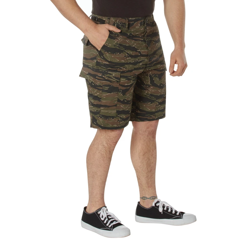 Tactical BDU Shorts Tiger Stripe Desert Camo Cargo Shorts Army Fatigues S - 4XL - Image 2 of 4