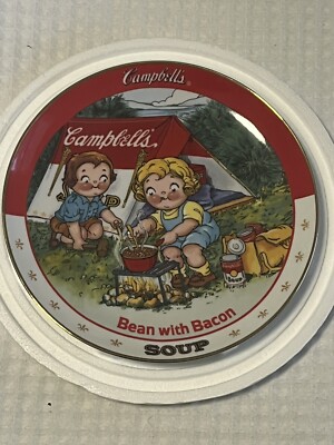 CAMPBELL'S BEAN WITH BACON SOUP CAMPBELL KIDS DANBURY MINT PLATE 1994 #D6872