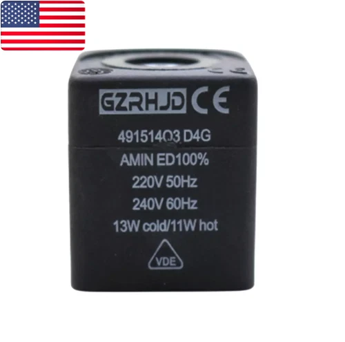 Brand New PARKER 491514Q3 D4G Solenoid Valve Coil 220-240V - US Stock