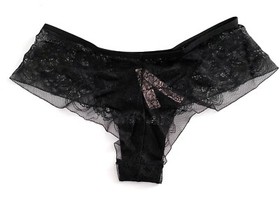 Victoria's Secret Panty Dream Angels Mesh Lace Cheeky Black Medium M