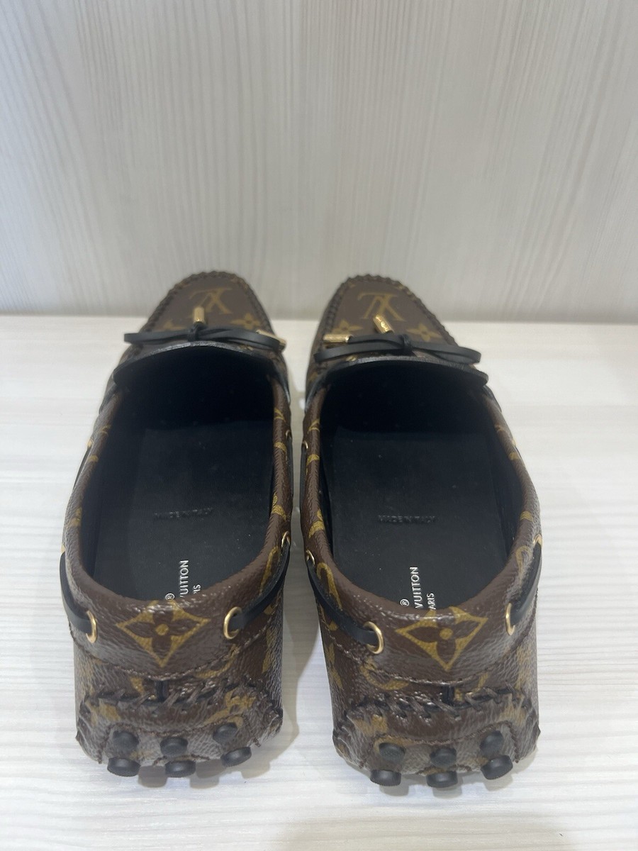 100% Authentic LOUIS VUITTON Gloria Monogram Loafers Size 37.5 EU