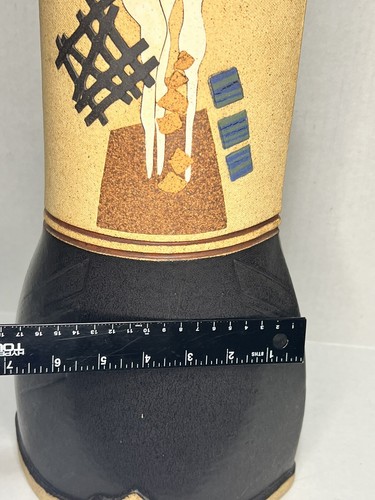 RICK SCHLAG STUDIO POTTERY LARGE SOUTHWESTERN CONTEMPORARY DESIGN VASE RARE - Picture 13 of 13